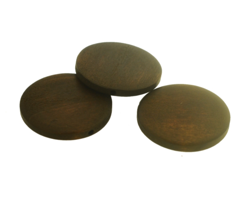 Disco madeira imbuia furo transversal - 40x4 mm (10 peças) MA-14